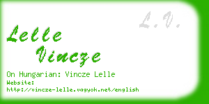 lelle vincze business card